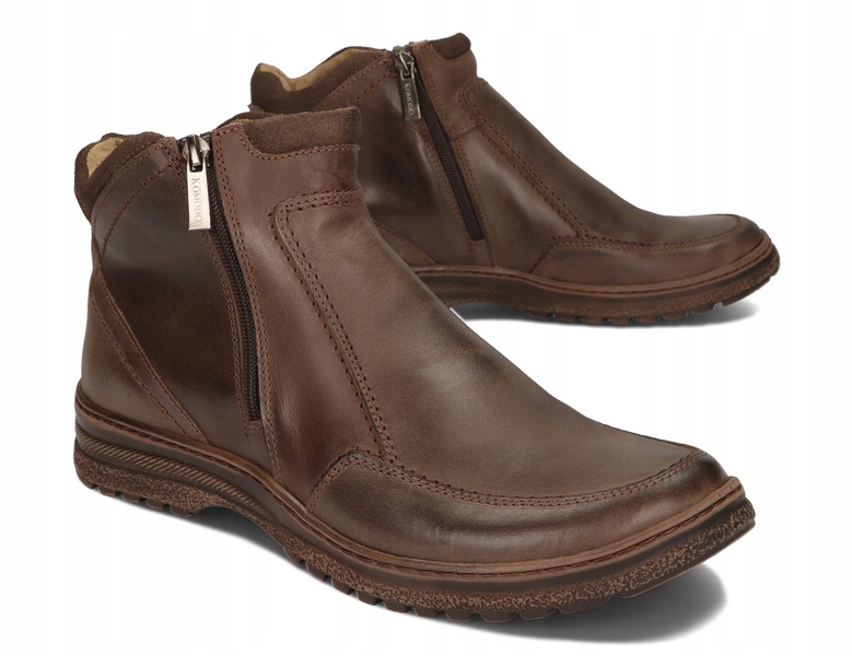 BUTY ZIMOWE MĘSKIE SUWAK OCIEPLANE 815/7 BRĄZ 45 Model TRZEWIK