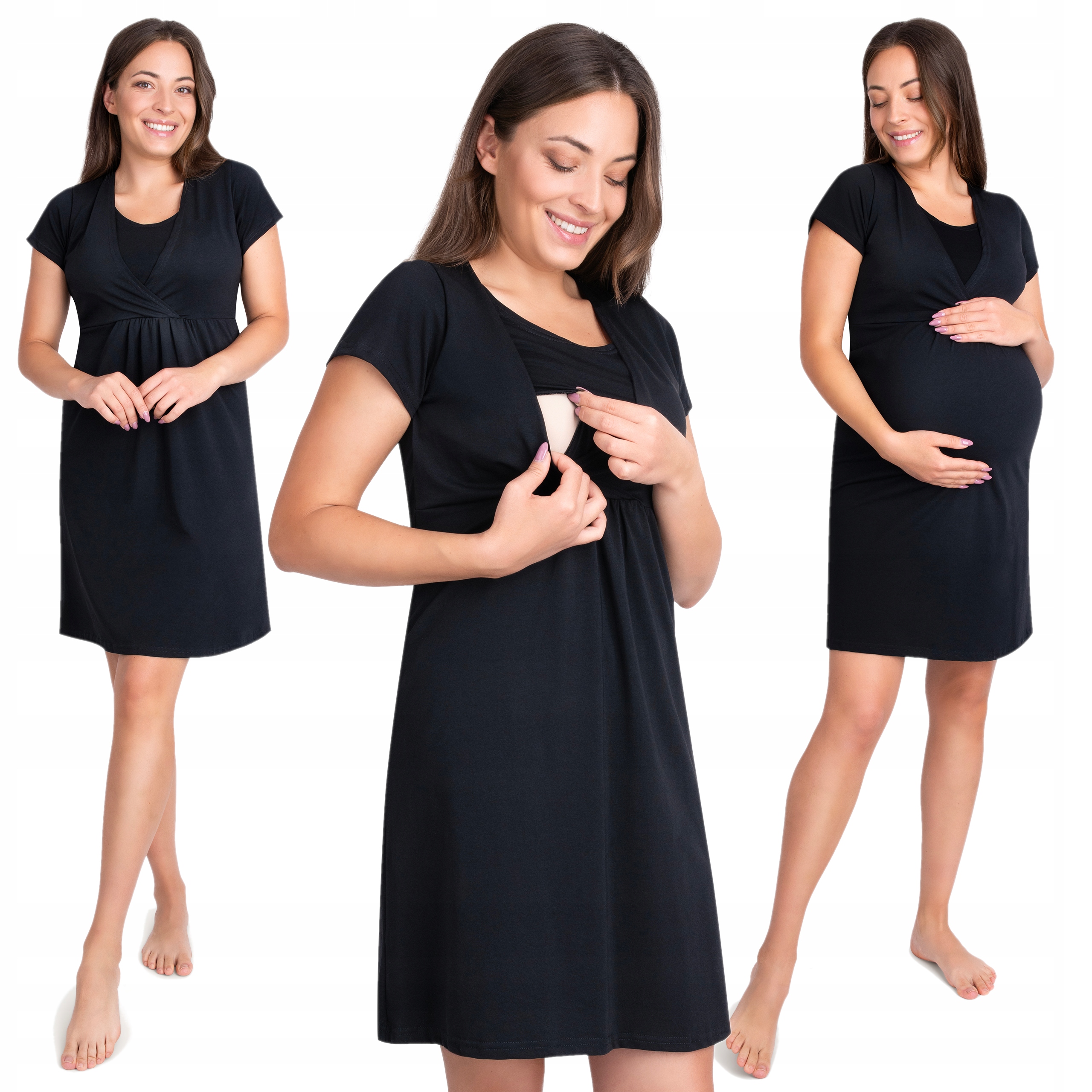 Рубашка для кормления Anda хлопок с коротким рукавом