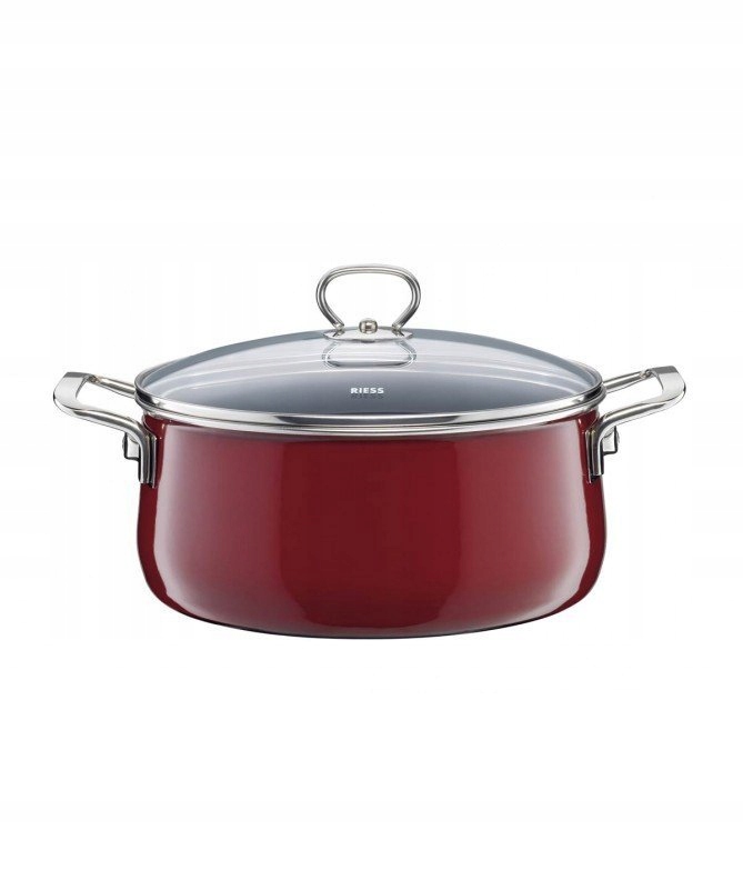 Hrniec Nízky s pokrievkou 24 cm Roso Riess