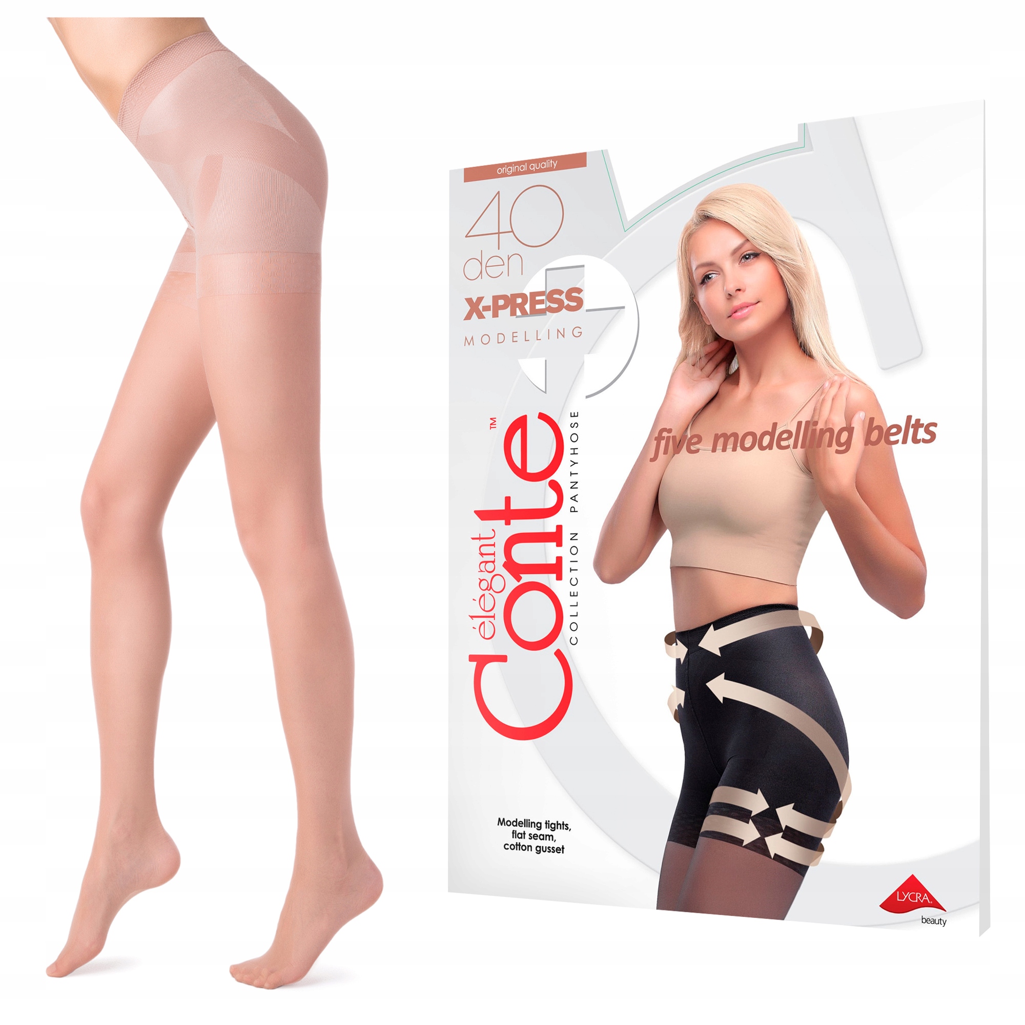 

Rajstopy modelujące z efektem push-up X-press 40