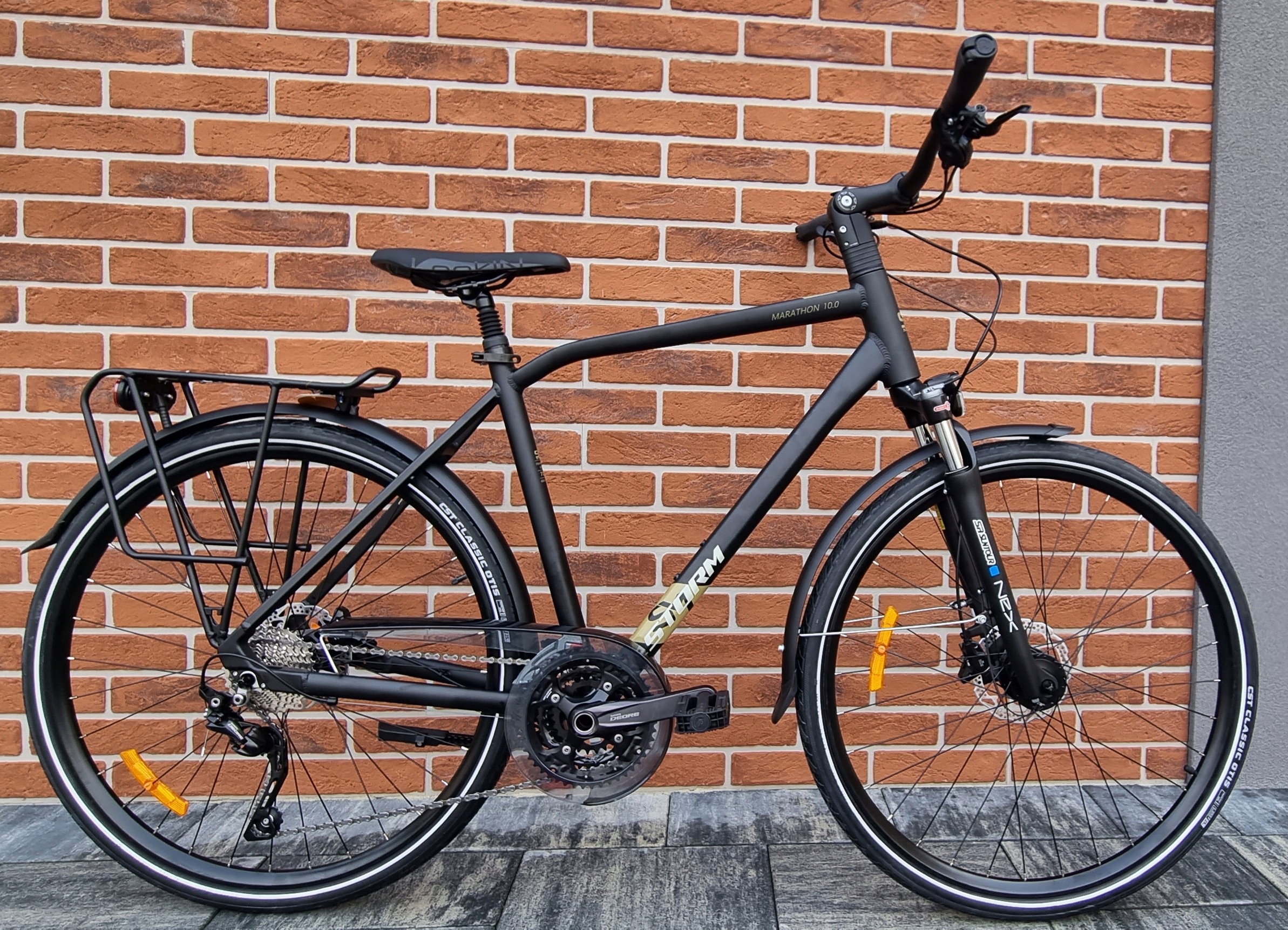 Rower trekkingowy Storm Marathon 10.0 Man, 19 cali, koło 28 ", Czarny mat