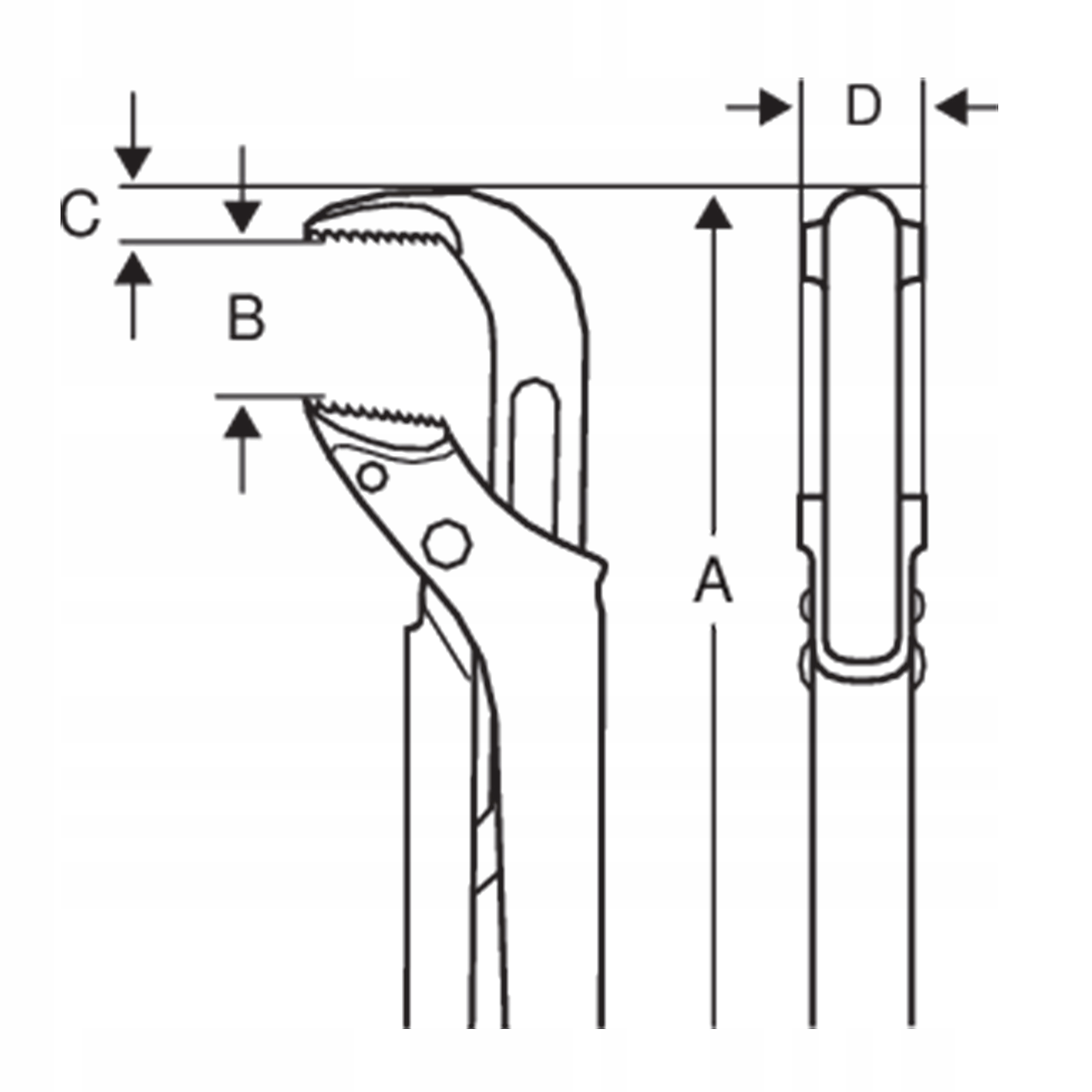 KLUCZ DO RUR 1.1/2" BAHCO SZWED 90" ERGO Długość (cm) 111