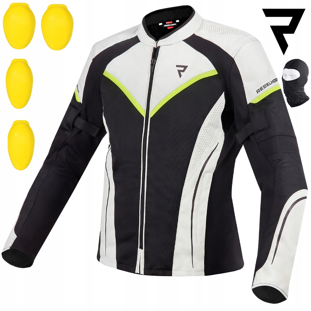 Motocyklová Bunda Rebelhorn Flux Dámska Vodoodolná Chrániče