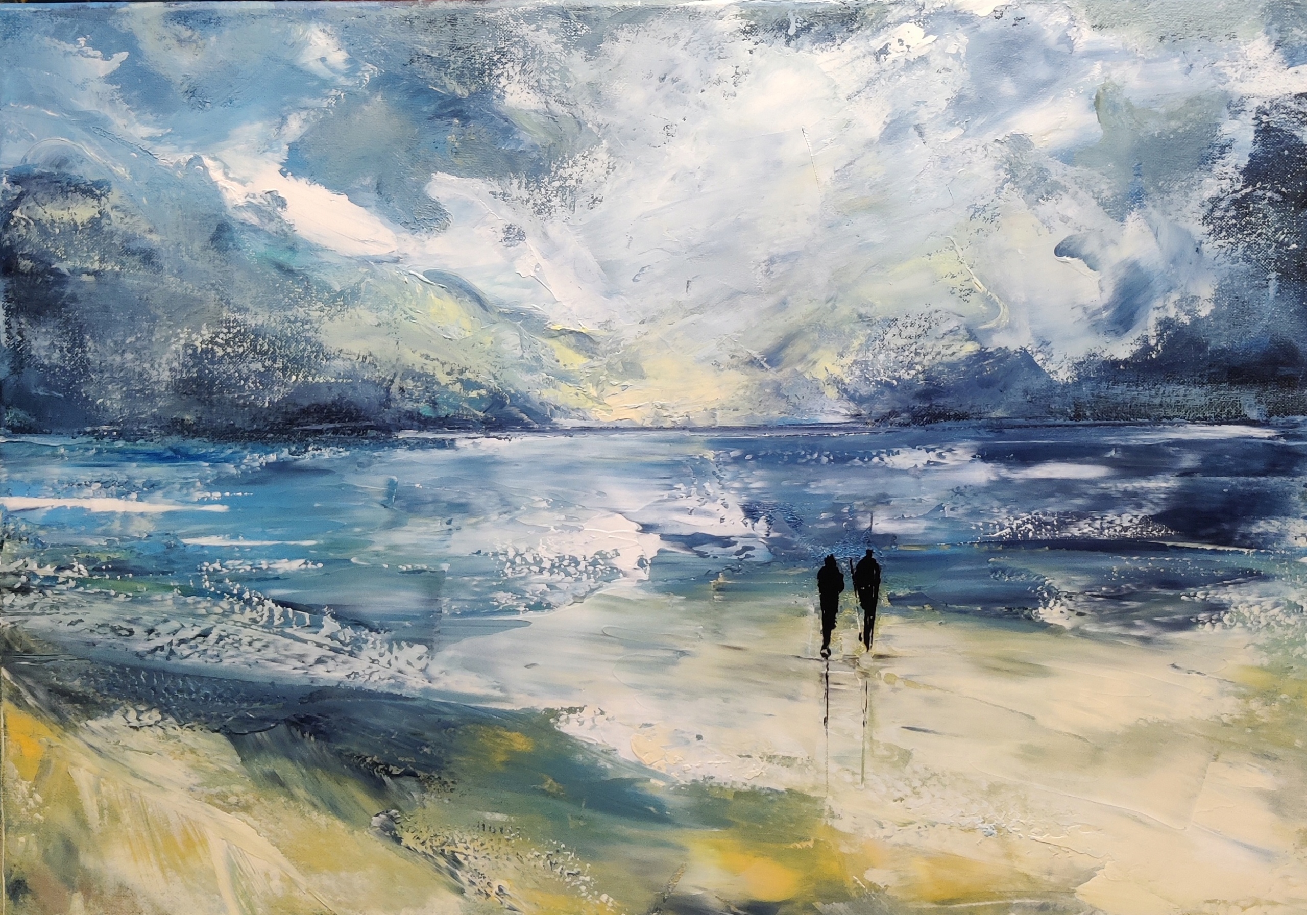 Obraz olejny PLAŻA 70x50 Golly's Art DUŻY BCM