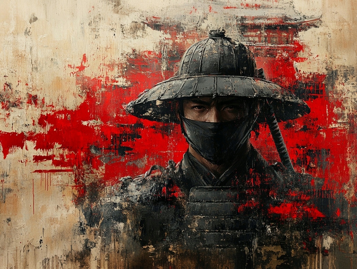 Obraz Na Plátně Canvas Portrét Samuraj Bojovník Ninja Japonsko Asie 100x75