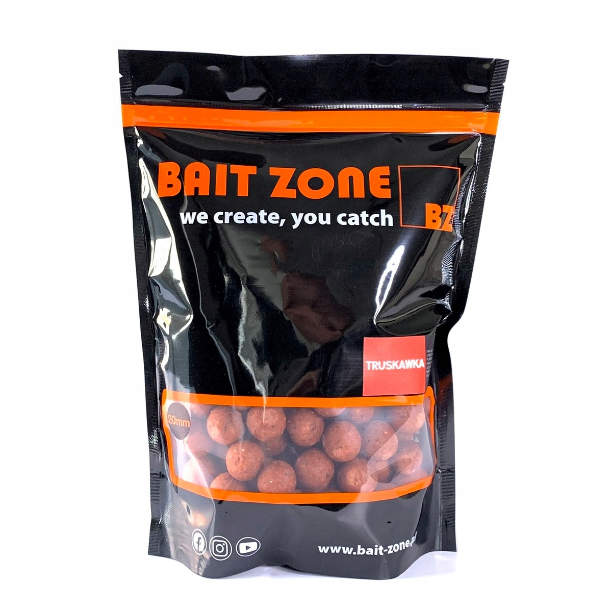 Kulki zanętowe Truskawka 20mm 1kg Bait Zone