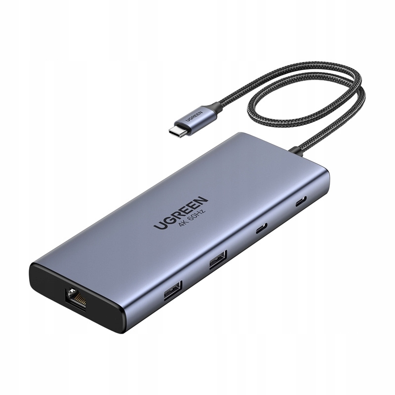 Adaptér Hub Usb-c 10v1 Ugreen CM639, 2x Hdmi, 2x Usb, RJ45, Sd/tf, Pd