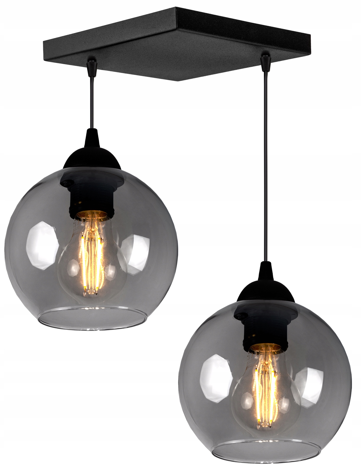 

Szklana Lampa Wisząca Sufitowa Żyrandol Kule Led