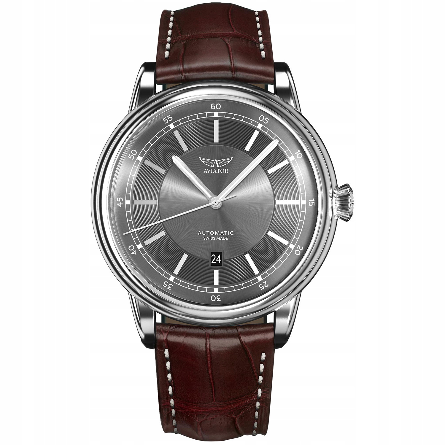 Zegarek Męski Aviator V.3.32.0.240.4 brązowy