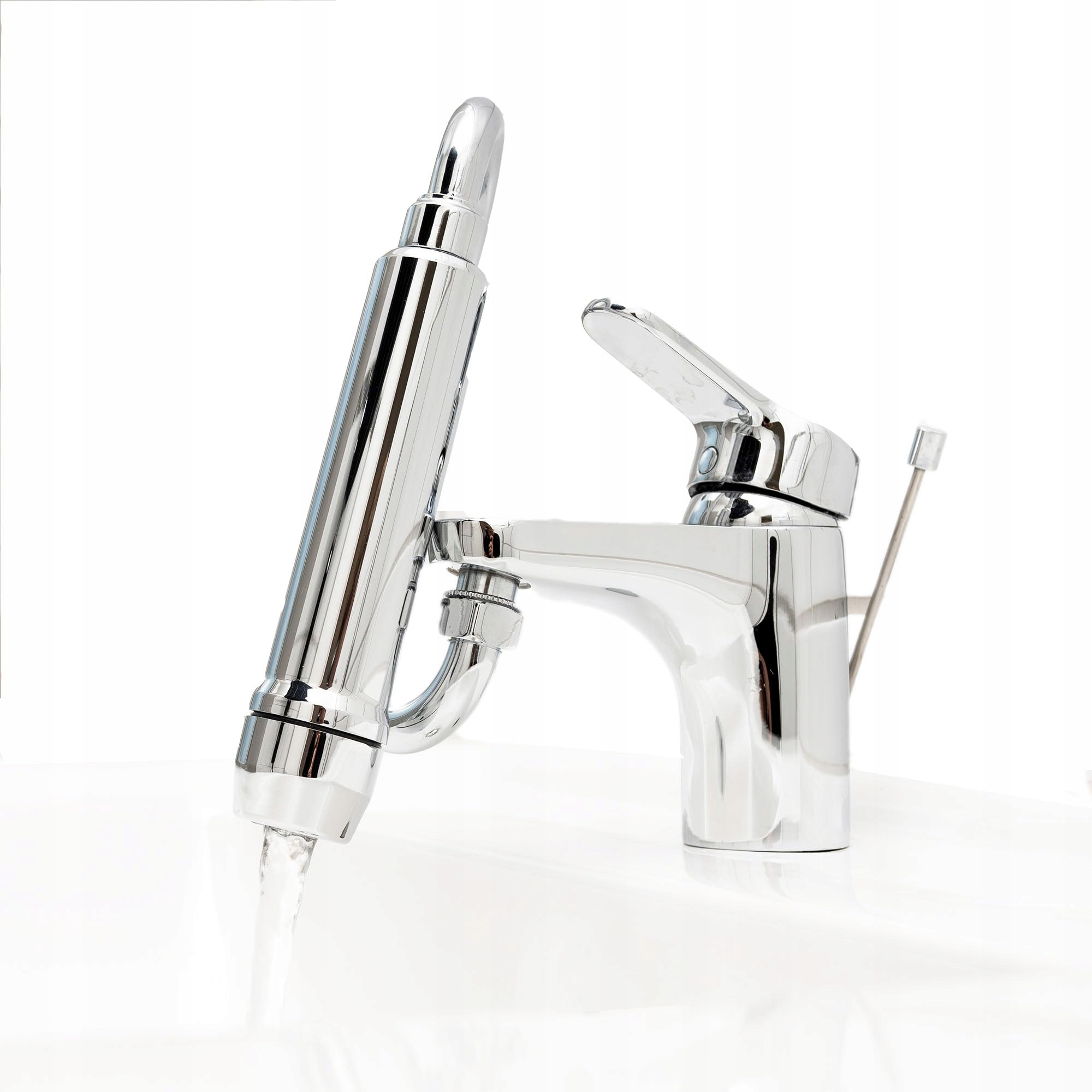 Sanquell Filtr Legionelli do Kranu Chromowy Wygląd Ochrona Medyczna