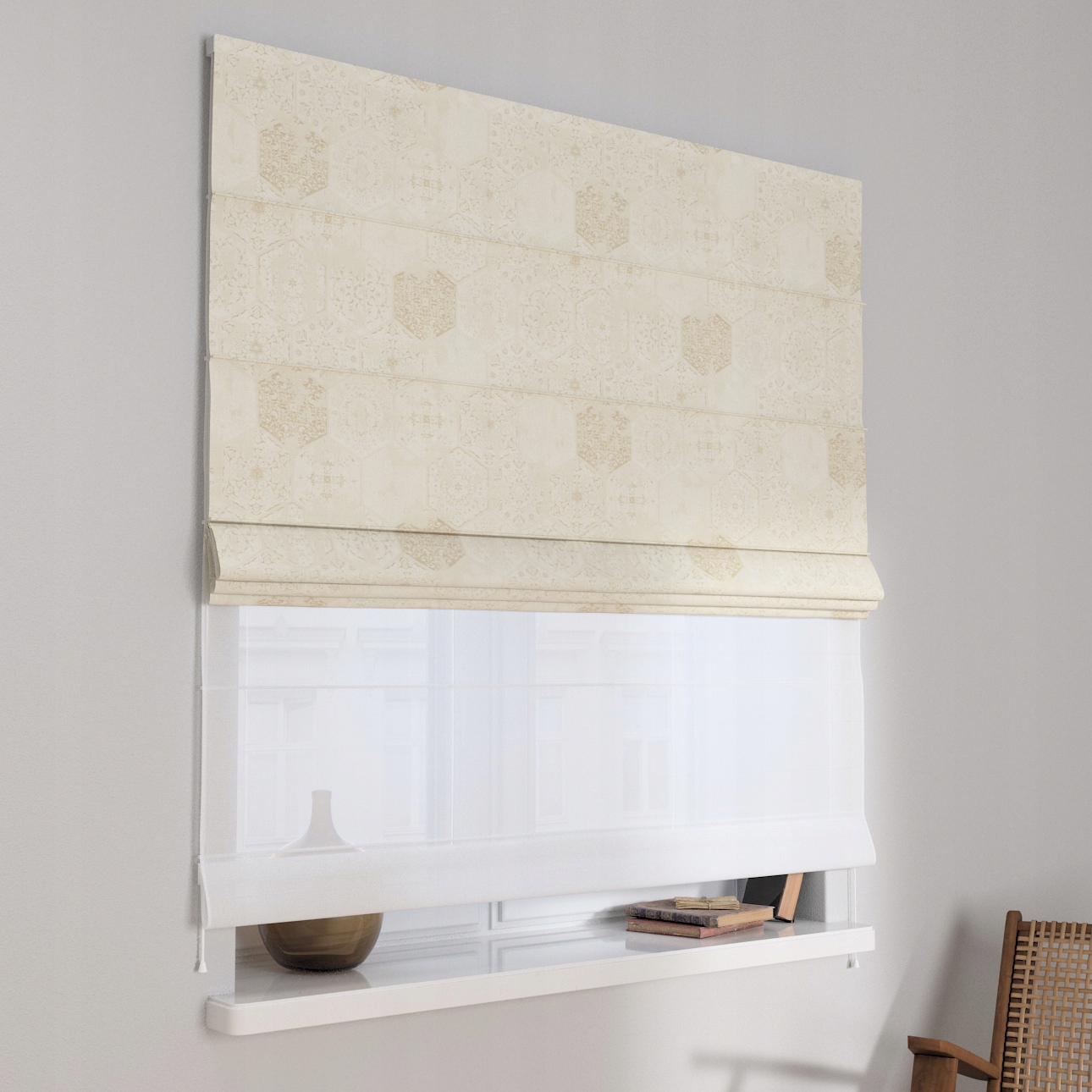 Hotová římská roleta Duo 120 x 180 cm bílá