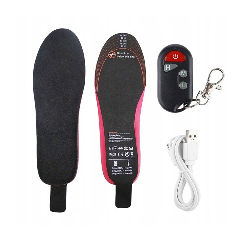Vyhřívané Vložky Do Bot, Tepelné Vložky, Ohřívač Na Usb 35-40 Dálkové Ovládání
