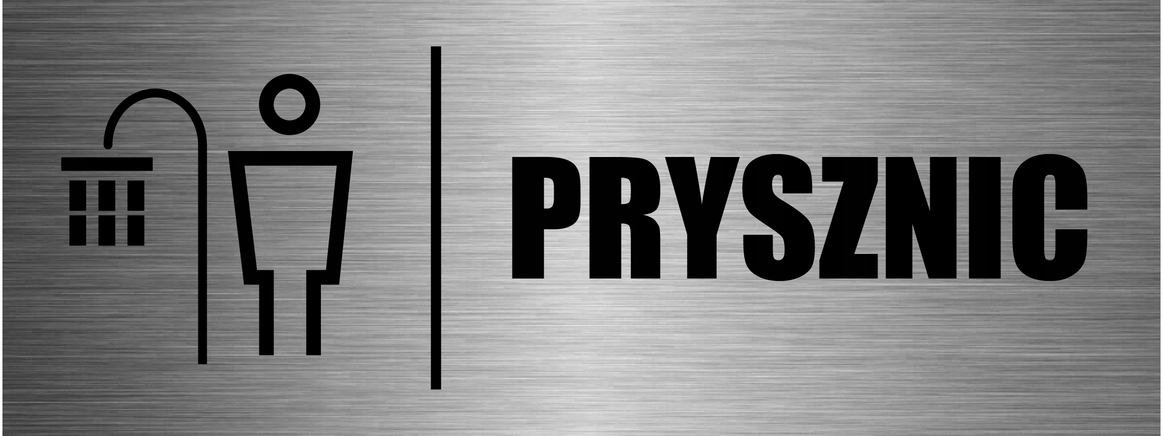 TABLICZKA TOALETA WC PIKTOGRAM aluminium INOX