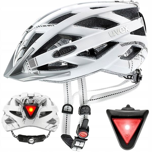 Cyklistická přilba Uvex City I-vo 52-57 cm bílá-černá matná lampička