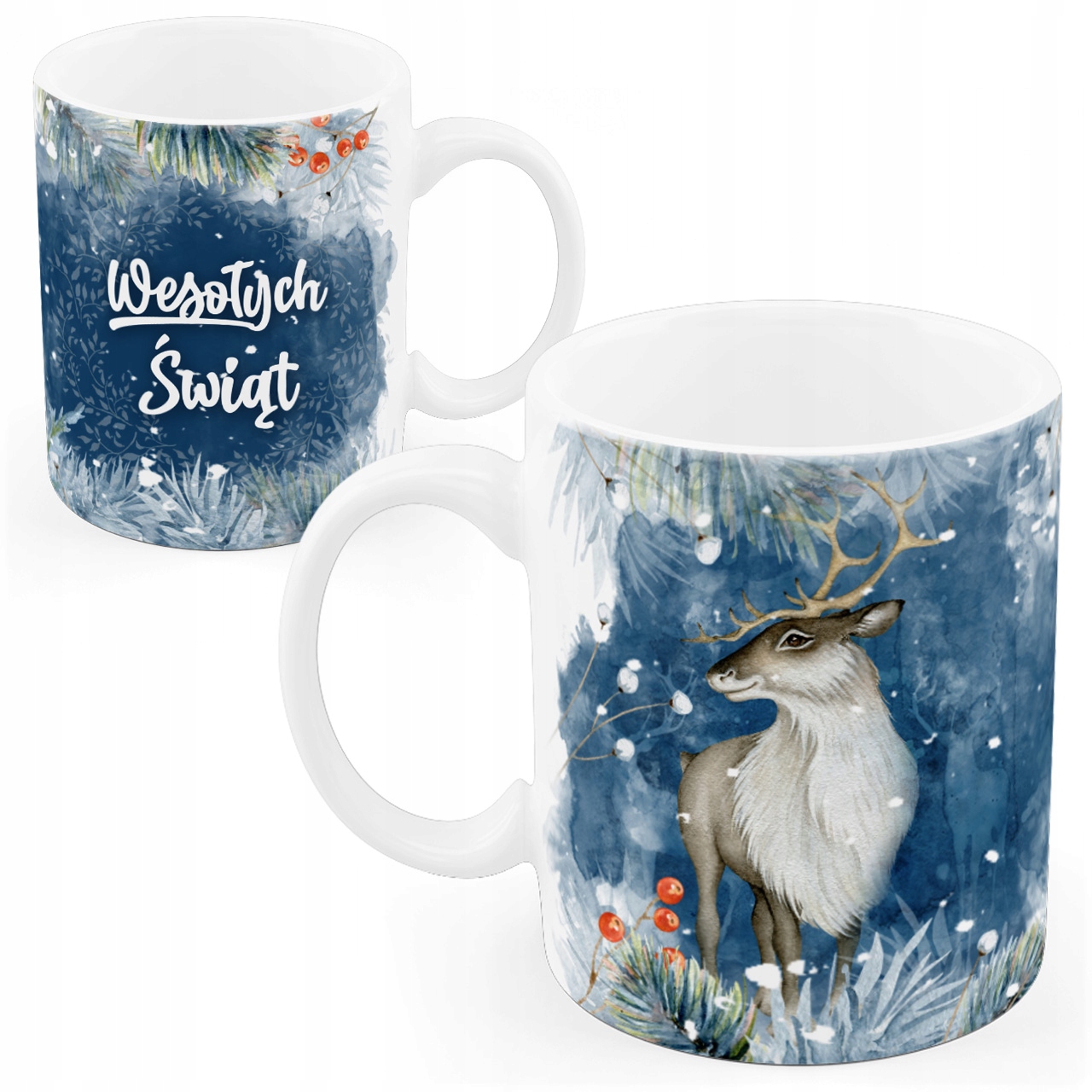 

Kubek świąteczny. Kubek Wesołych Świąt z Reniferem