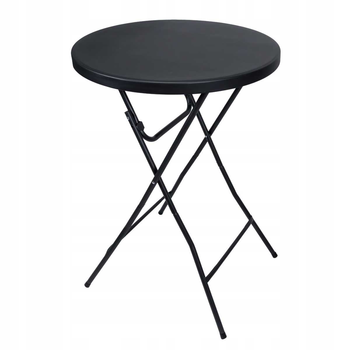 Stół Koktajlowy Stolik Cateringowy Czarny Składany Bankietowy 80 CM