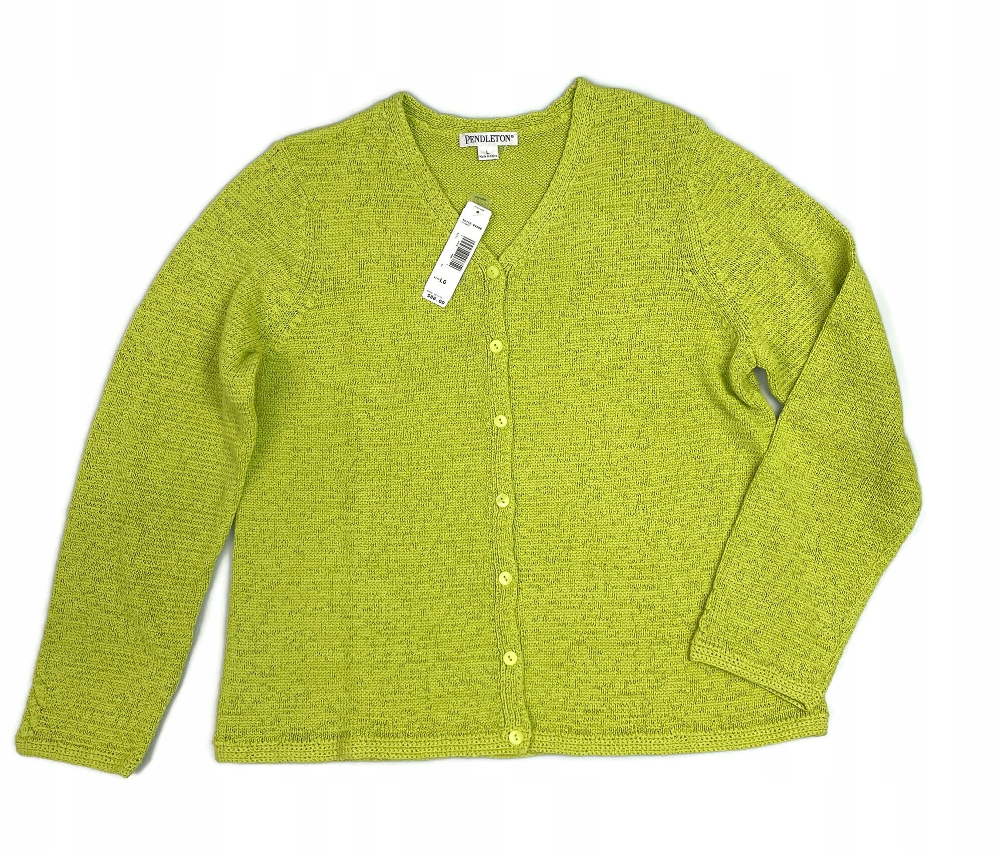 Seledinový rozepínací svetr Pendelton L