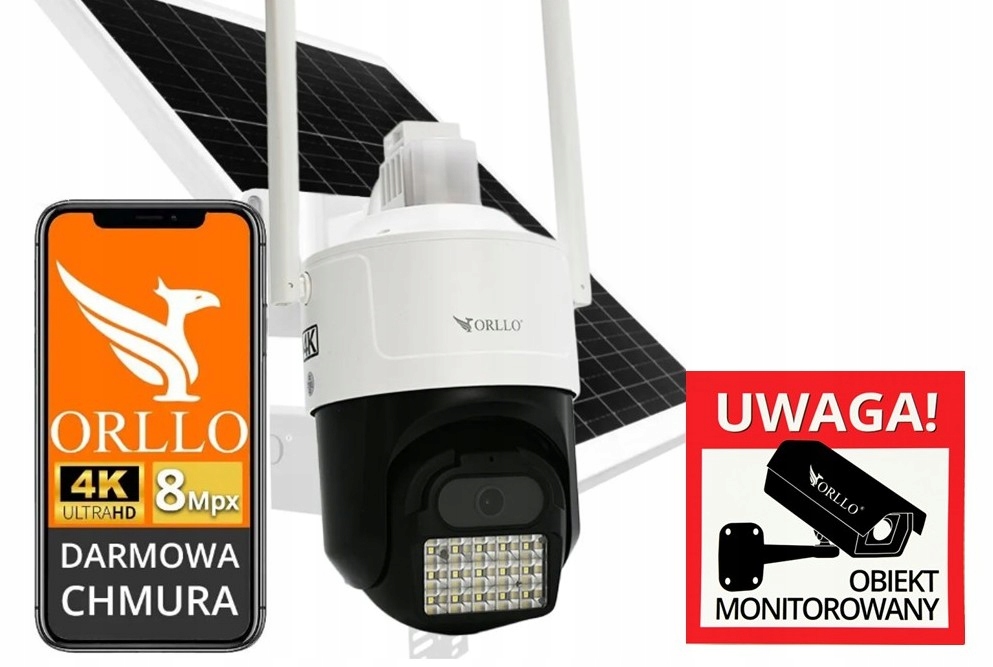 Kamera Z17 Ultra Orllo 4K Ai 8MP Sim Lte 5xZOOM Panel Solarny zasilaczx