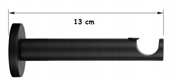 Karnisz pojedynczy 260 cm fi 19 metal czarny kółka Kod producenta Karnisz pojedynczy fi 19
