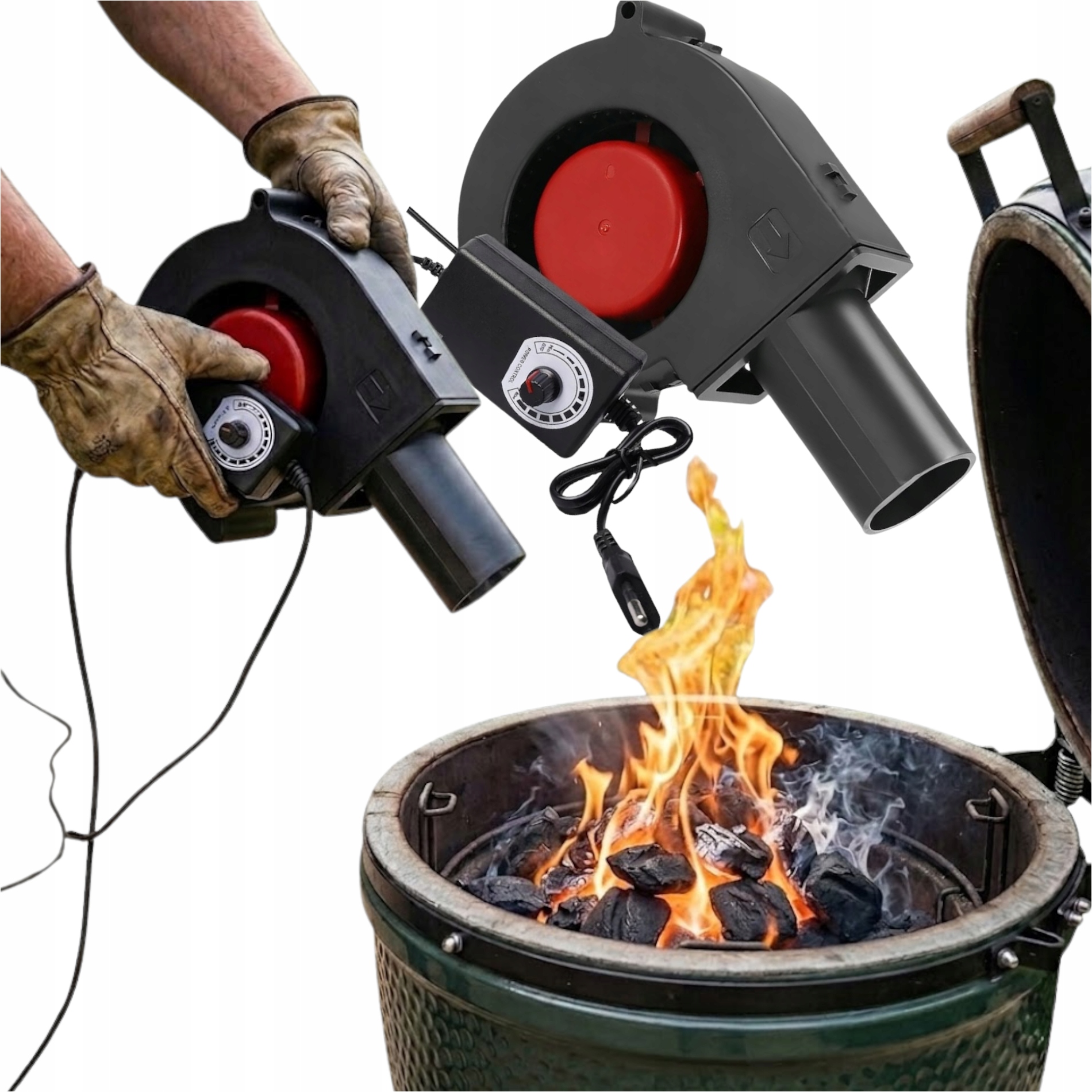 Dmychadlo Ventilátor Na Proud Rozpalovač Grilu Ohniště Krbu S Regulací
