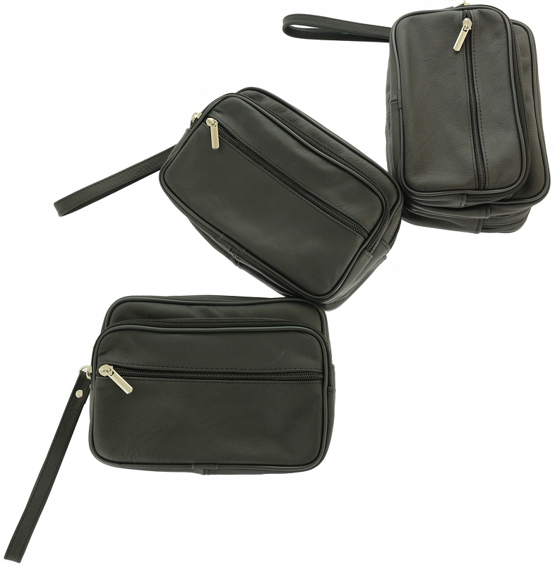 Dwukomorowa SASZETKA Męska SKÓRZANY ORGANIZER PL Rodzaj do ręki