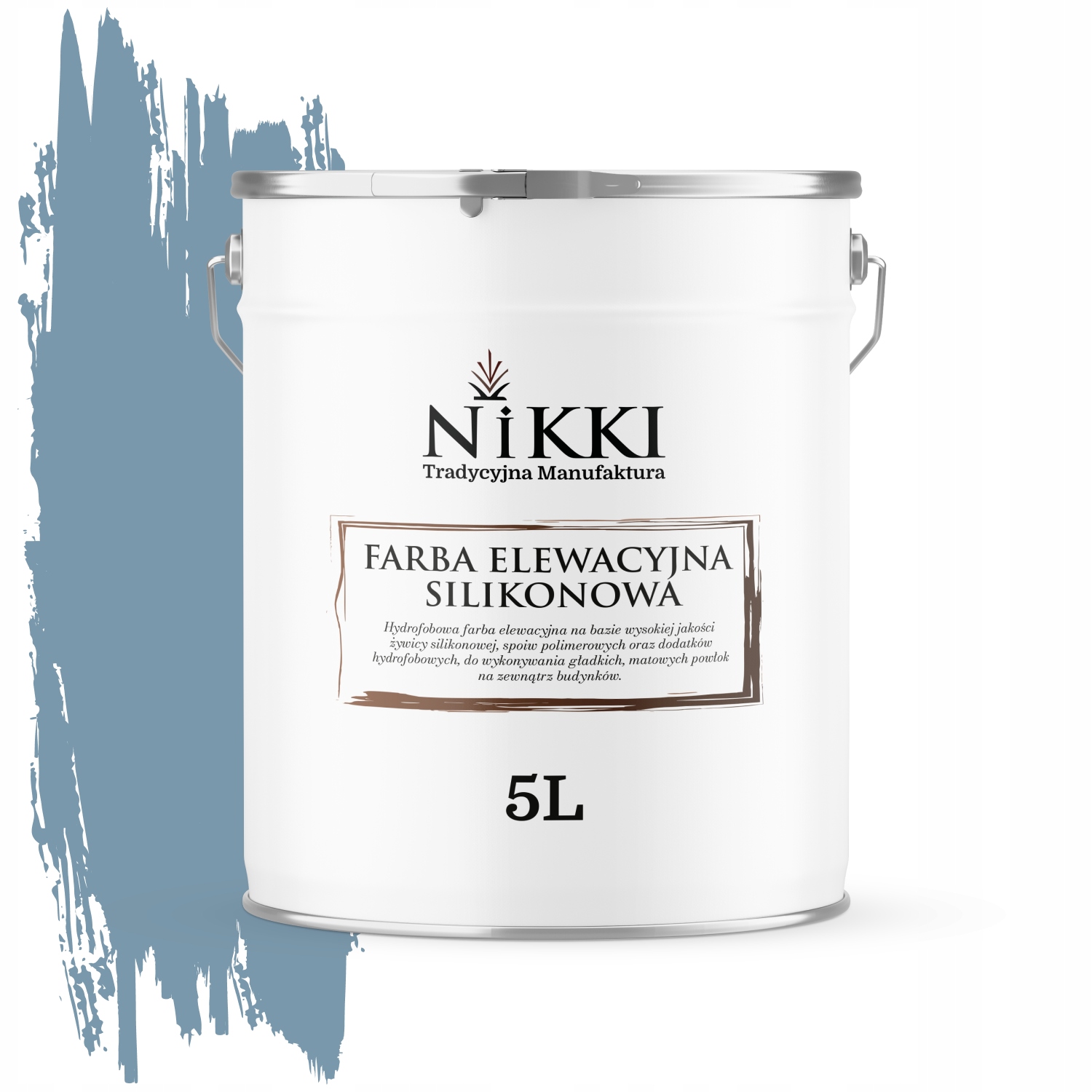 Vonkajšia Silikónová Fasádna Farba 5 L Modrá F126 Na Fasády