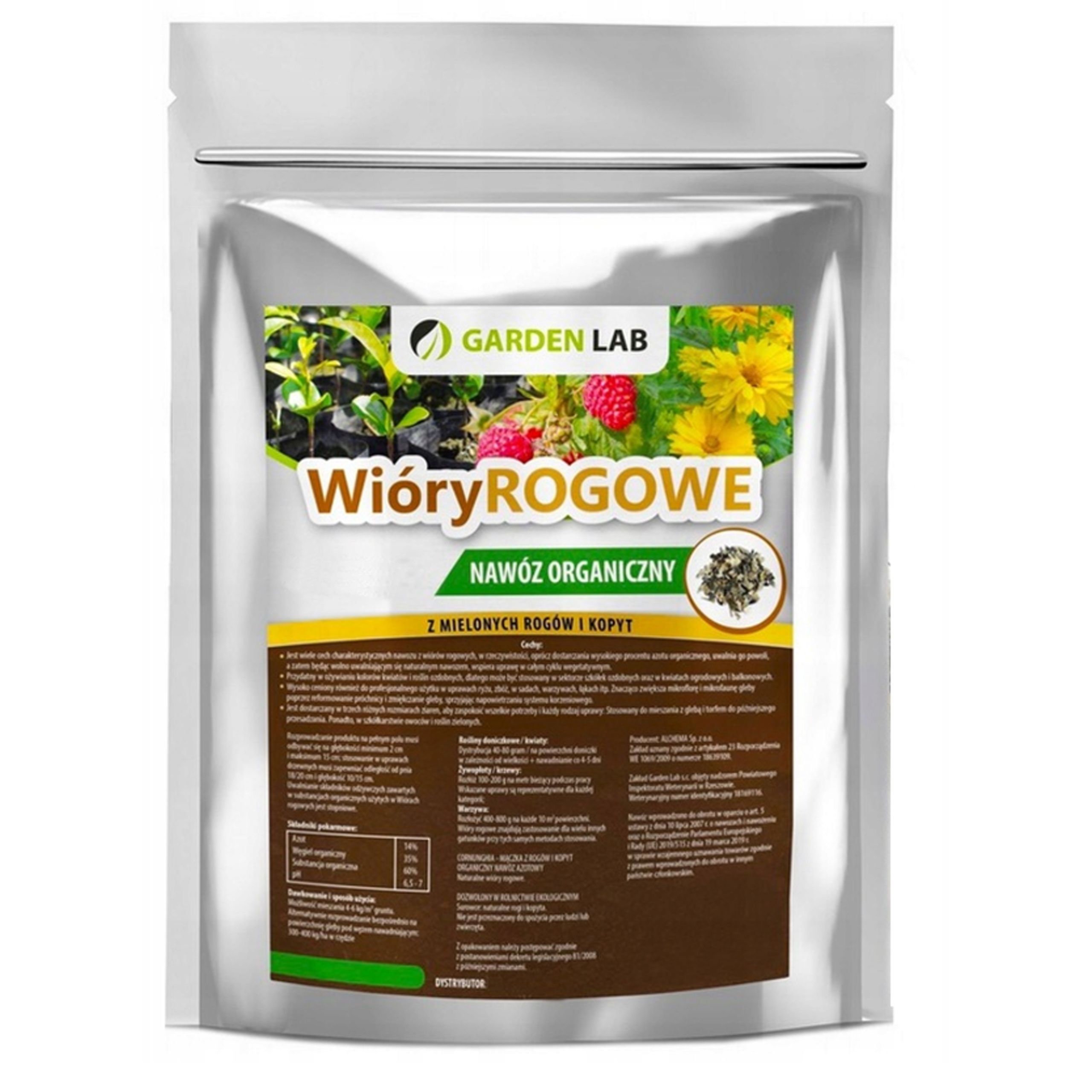 Wióry Rogowe Nawóz Naturalny Mączka Rogowa Kopyta wolno uwalniany Azot 20KG