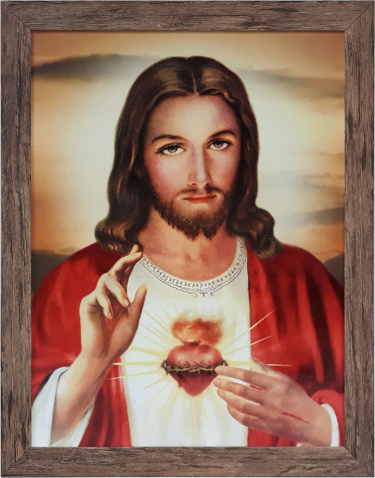 

Obraz 45x35 Jezus Serce Jezusa Dębowa Rama