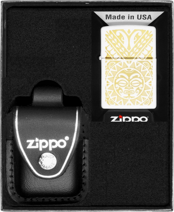 Sada Zippo Zapalovač Maori Tatto Design Dárkový No3
