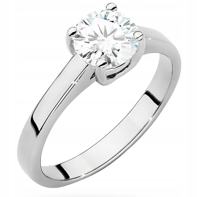 Zlatý Prstýnek pr. 585 s Briliantem 1,00 ct 14k