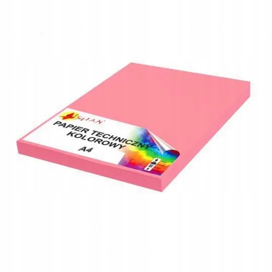 

Papier techniczny A4 140g różowa pomarańcza 50 ark