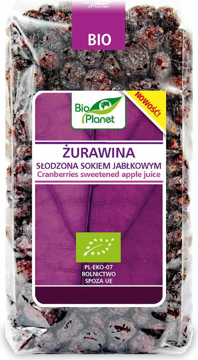 Brusinky Slazená Jablečným Džusem Bio 400 g Bio Planet