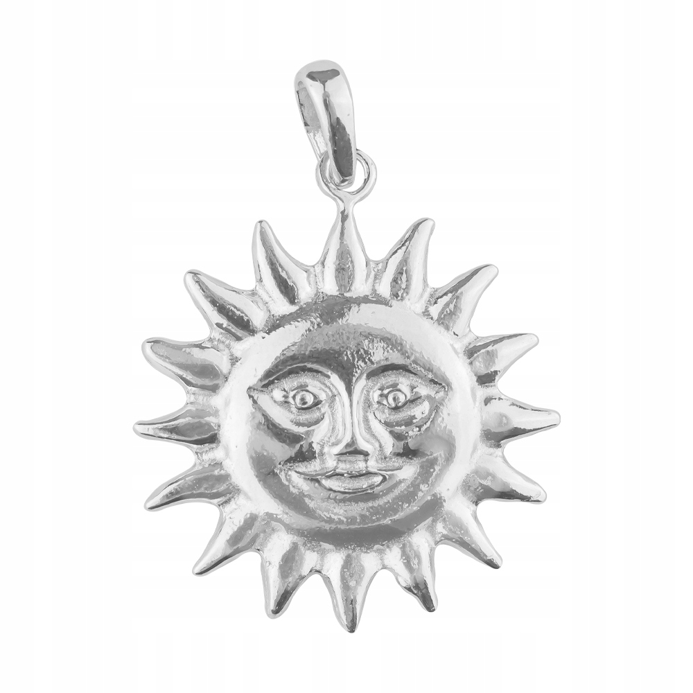Stříbrný Přívěsek Slunce S Obličejem, Stříbro 925