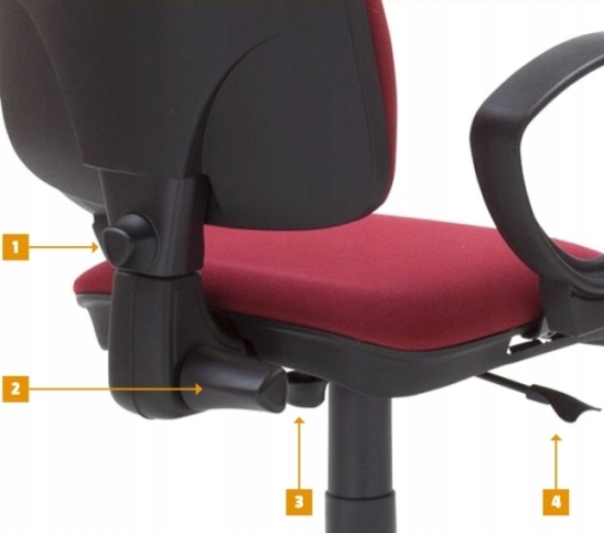 Krzesło biurowe obrotowe PERFECT GTP CIEMNOSZARE Materiał obicia tkanina