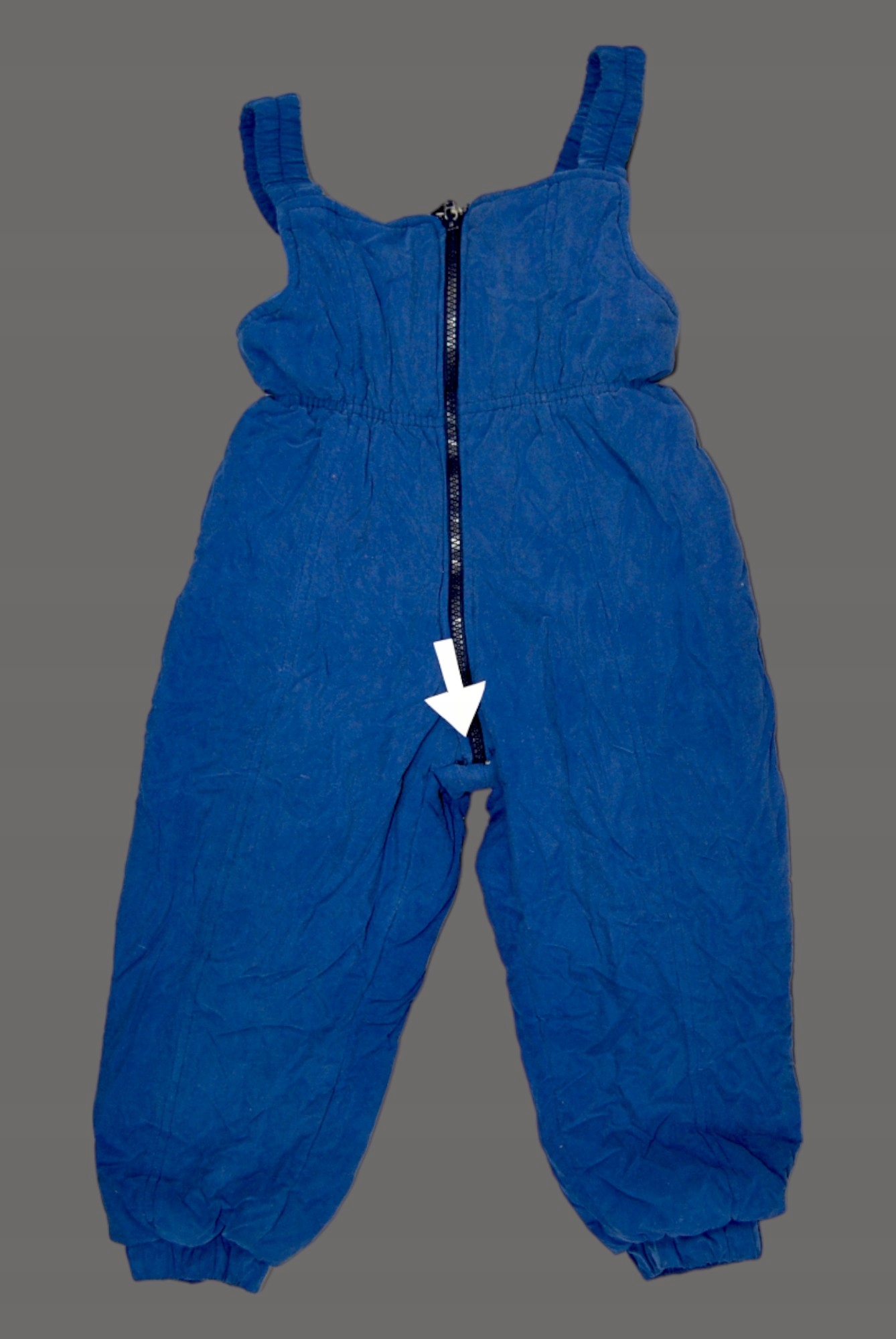 Spodnie zimowe 110 cm 4-5 lat (rozprucie w kroku zdjęcie) Rozmiar 110