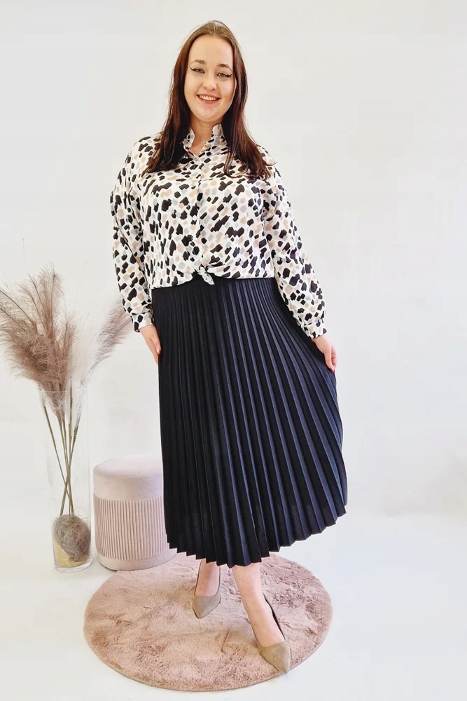 Černá skládaná maxi Sukně Uni