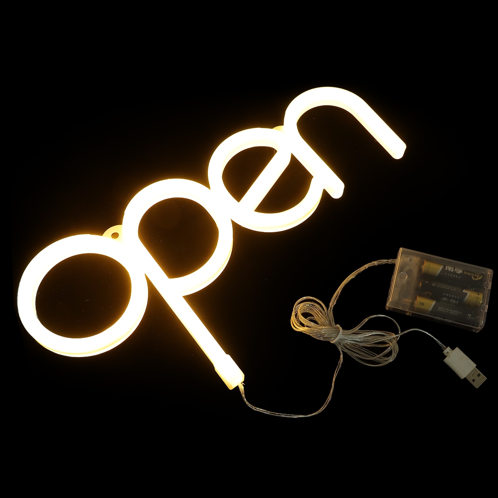 NEONOWE ZNAKI OTWARTE LED NA IMPREZĘ BIZNESOWĄ