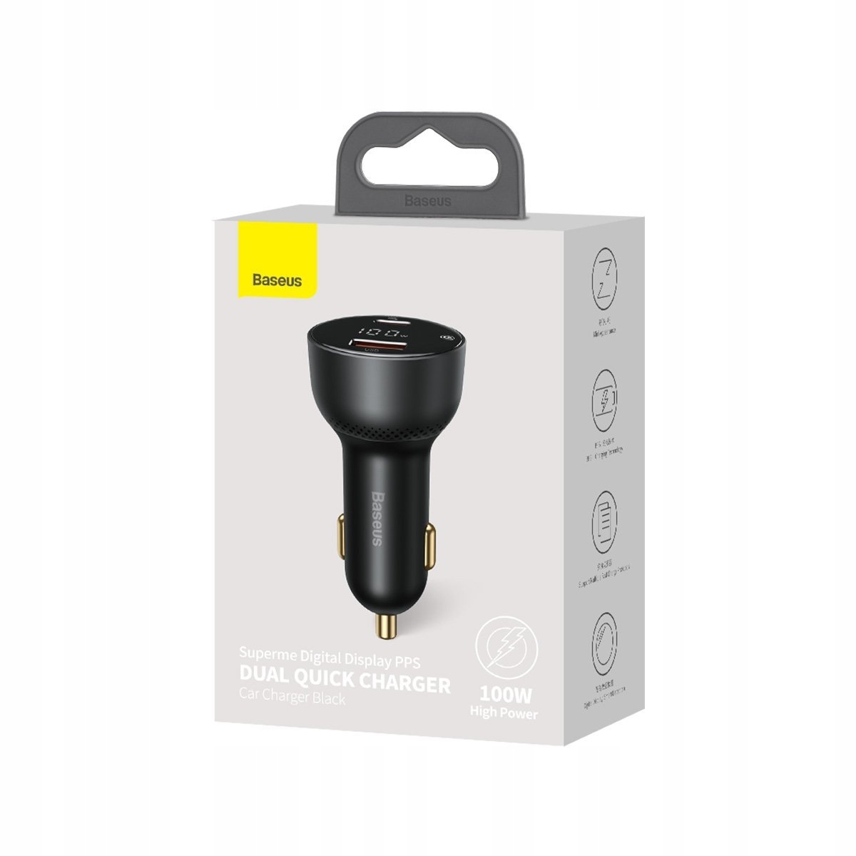 АВТОМОБИЛЬНОЕ ЗАРЯДНОЕ УСТРОЙСТВО BASEUS USB + USB-C PD 100W