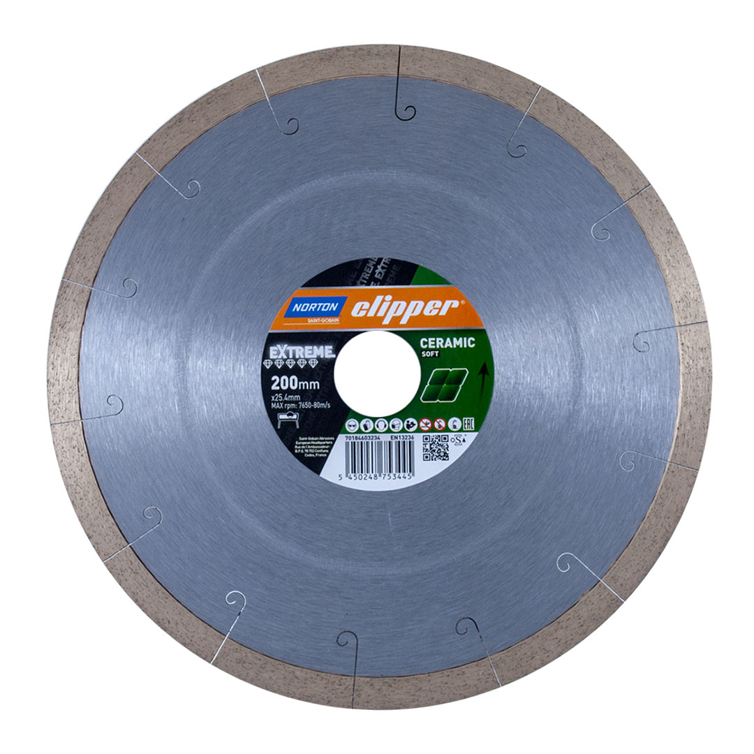 Diamantový kotouč plný Norton Clipper Extreme Ceramic soft 200 x 25,4 mm