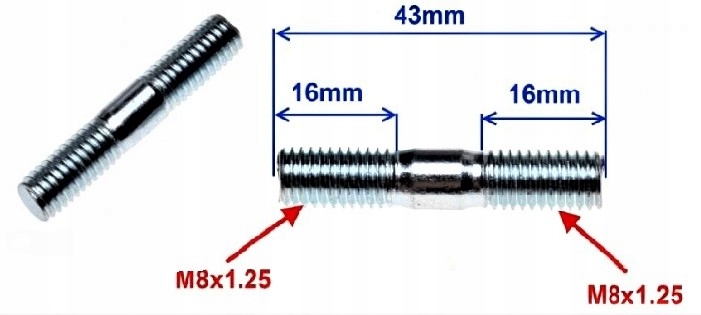 2x SZPILKA WYDECHU TŁUMIKA Quad Barossa SMC 250cc