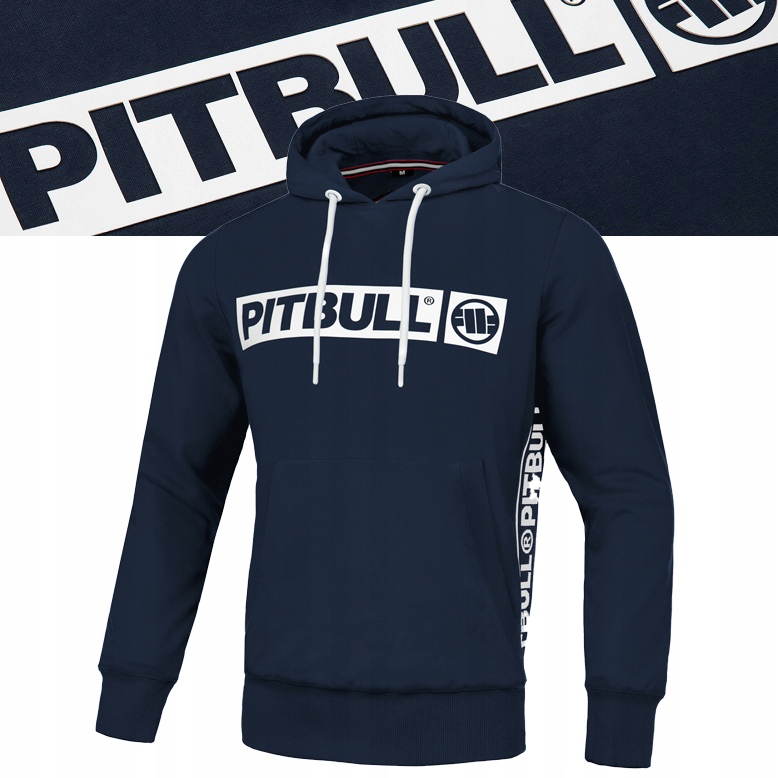 

Męska Bluza z Kapturem Pitbull Lampasy Bawełna