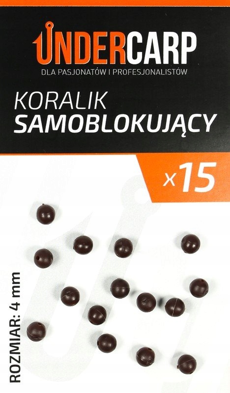 UnderCarp Koralik Samoblokujący Brązowy rozmiar 4