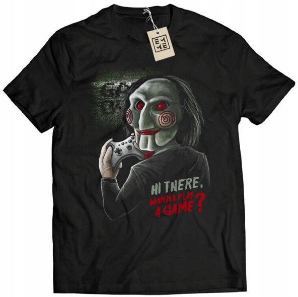 

Koszulka Wanna Play a Game Piła Saw czarna S