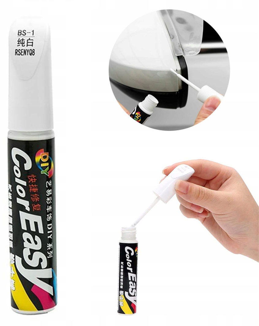 Pisak Do Usuwania Rys Zarysowań Do Lakieru Marker Kredka Korektor Biały XL