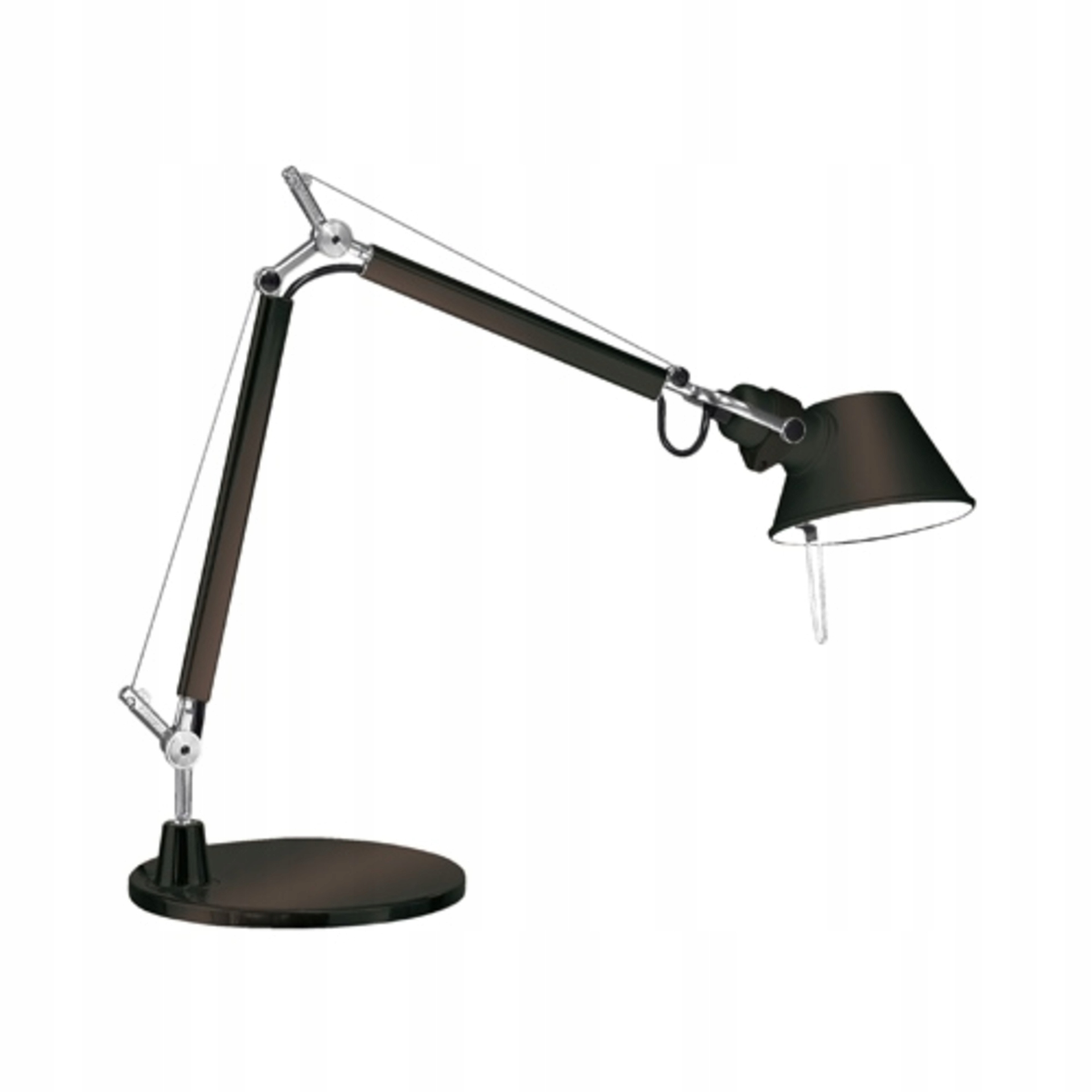 Artemide Tolomeo Micro čierna stolná lampa, E14, nastaviteľná, design