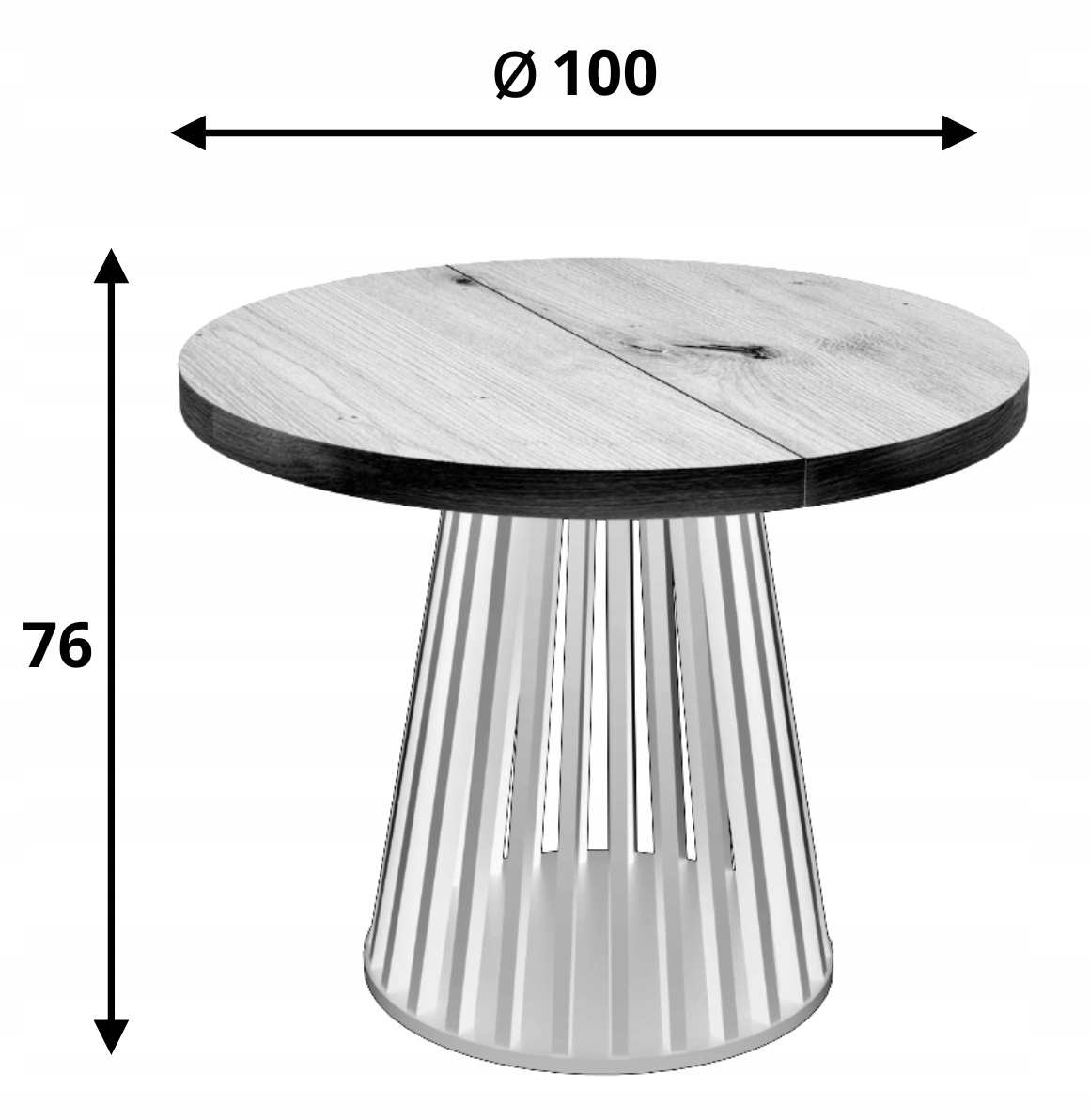 STÓŁ OKRĄGŁY LAMELE NIEROZKŁADANY 100 cm HALIFAX TABAK + nogi drewniane Kod producenta Okrągły LAMELE