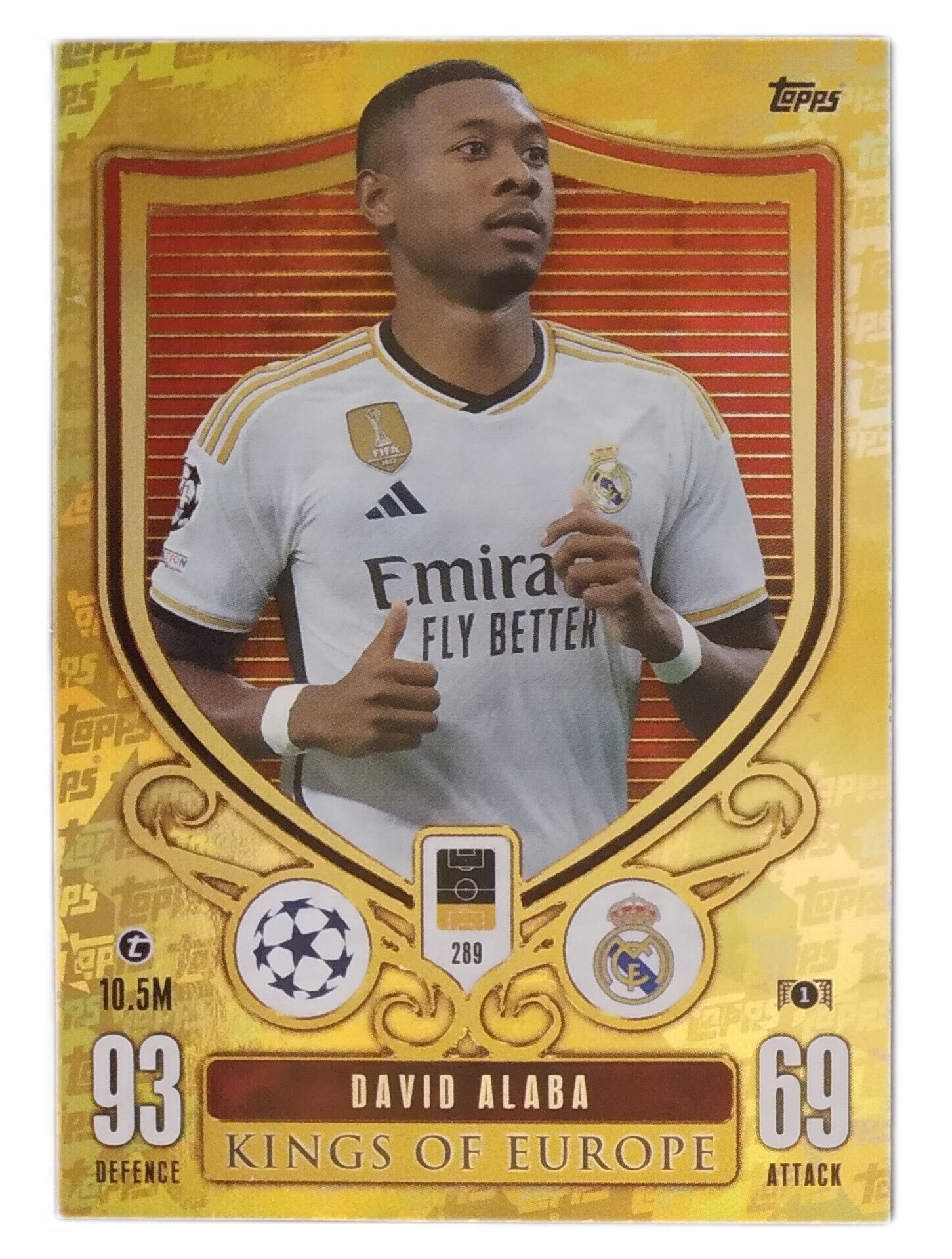 Topps Match Attax Extra 2023-2024 Kings Of Europe 289 David Alaba Real