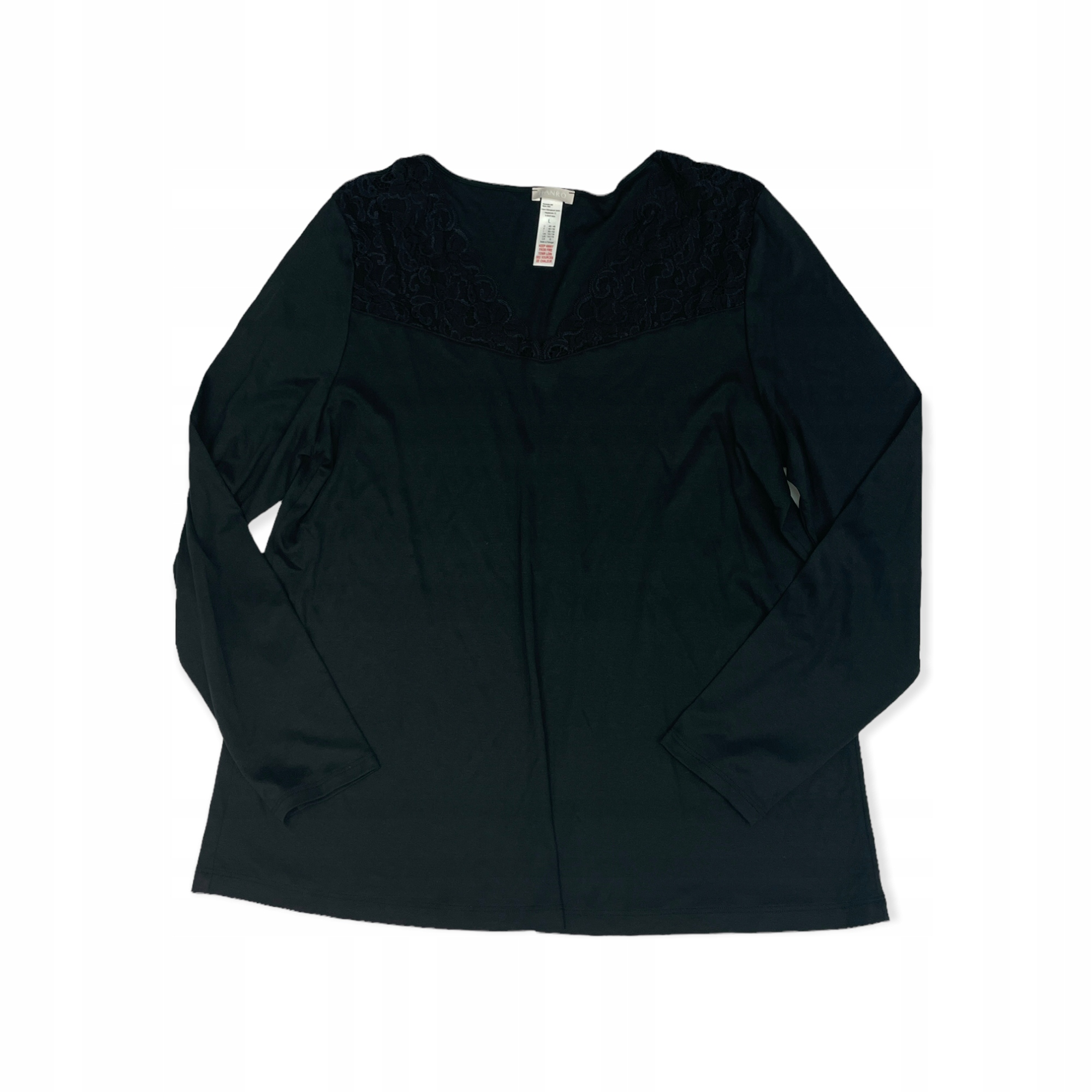 Černá dámská halenka s dlouhým rukávem Hanro L