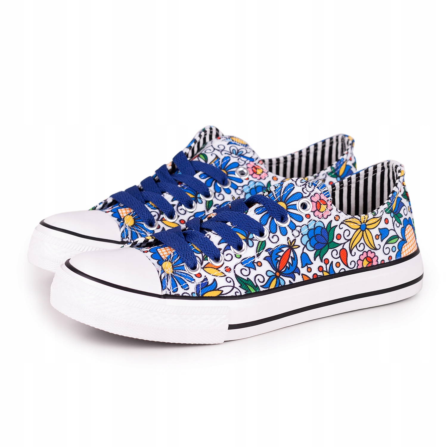 Trampki krótkie Folkstar w kwiaty kaszubskie rozmiar 40