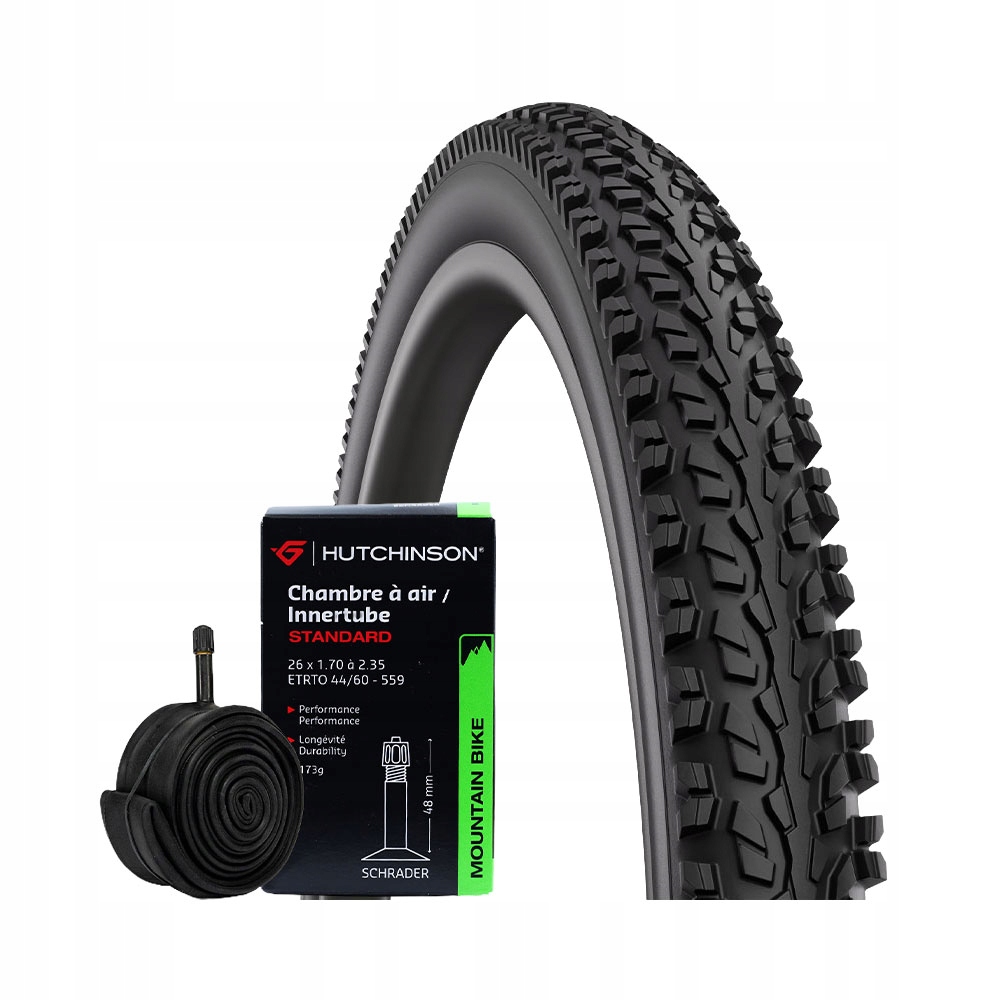 Opona rowerowa 26 cali Mitas Rubena 26x1.90 50-559 Nowa dętka AV48 Zestaw